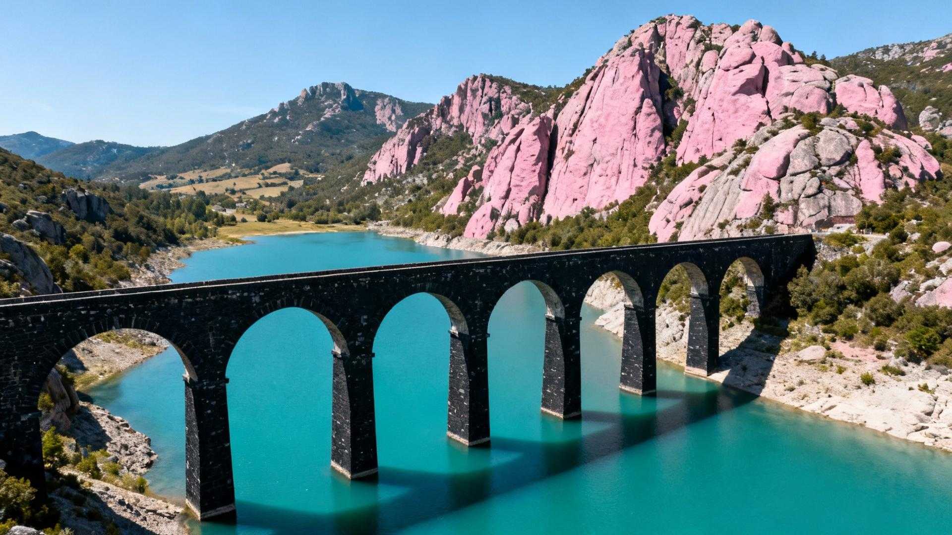 Ce viaduc de 1870 émerge de 37 millions de mètres cubes d'eau en Lozère
