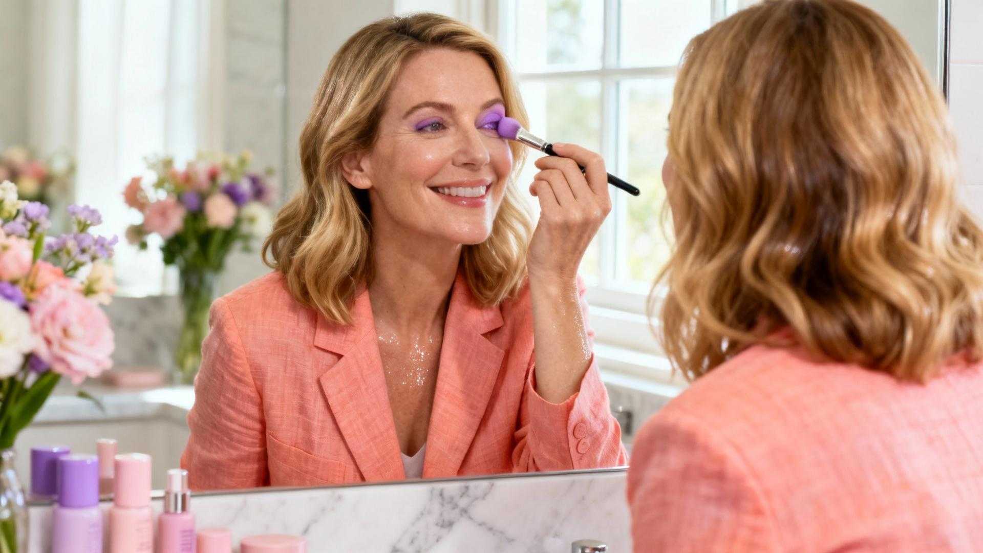 Les dermatologues disent que le mauve pastel illumine mieux que le highlighter
