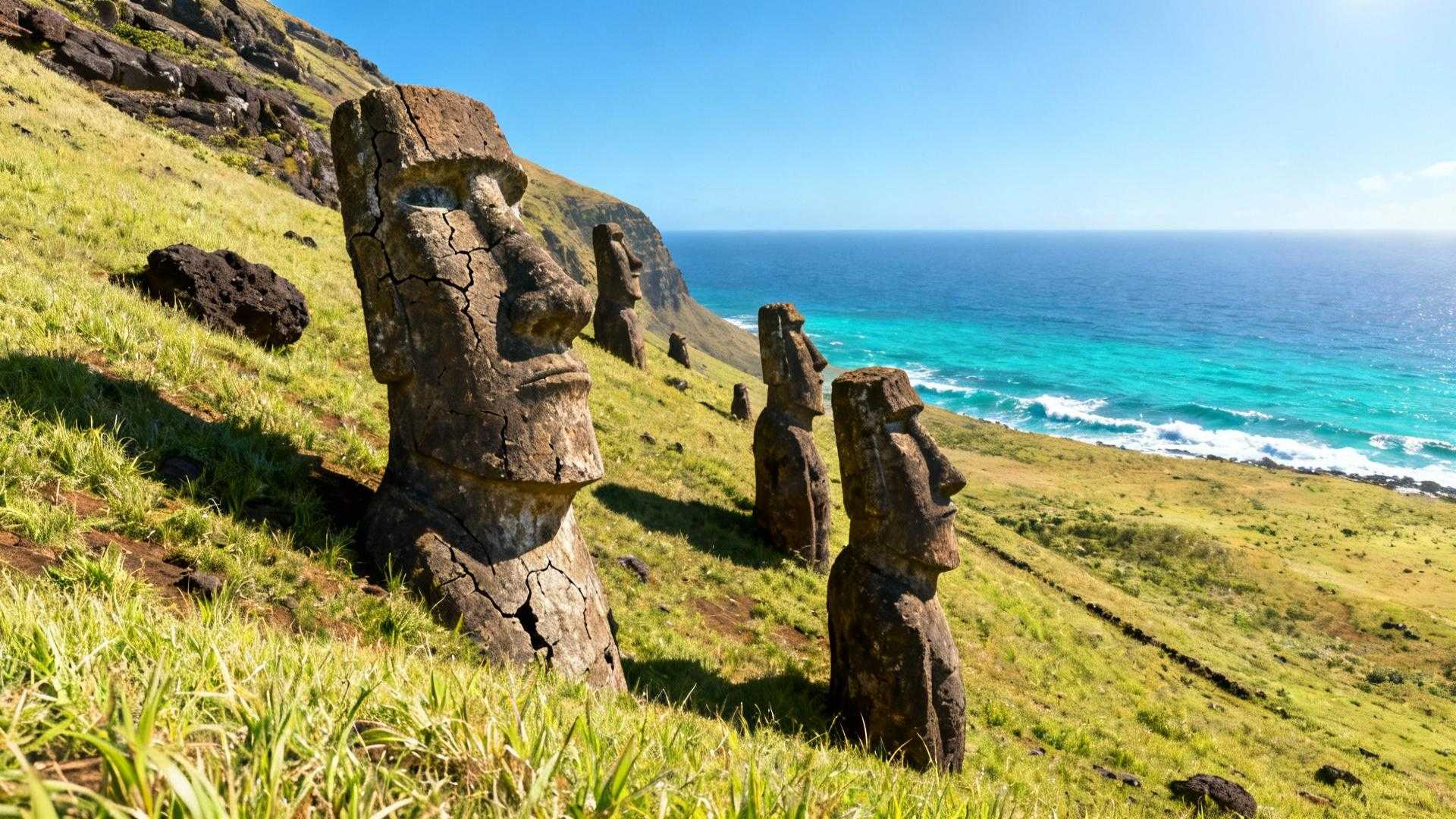 887 moaï gardent cette île à 3 700 km de toute côte que 100 000 visiteurs trouvent
