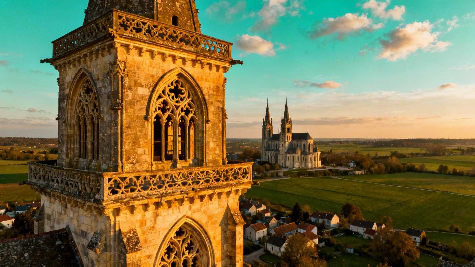 Cette basilique de 41 mètres domine un village de 120 habitants depuis 9 siècles
