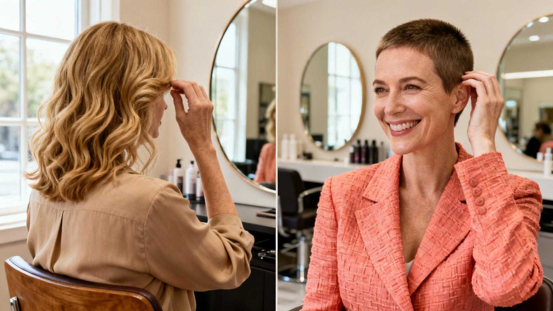 À 45 ans, cette coupe de 10 minutes affine le visage de 2-3 cm instantanément
