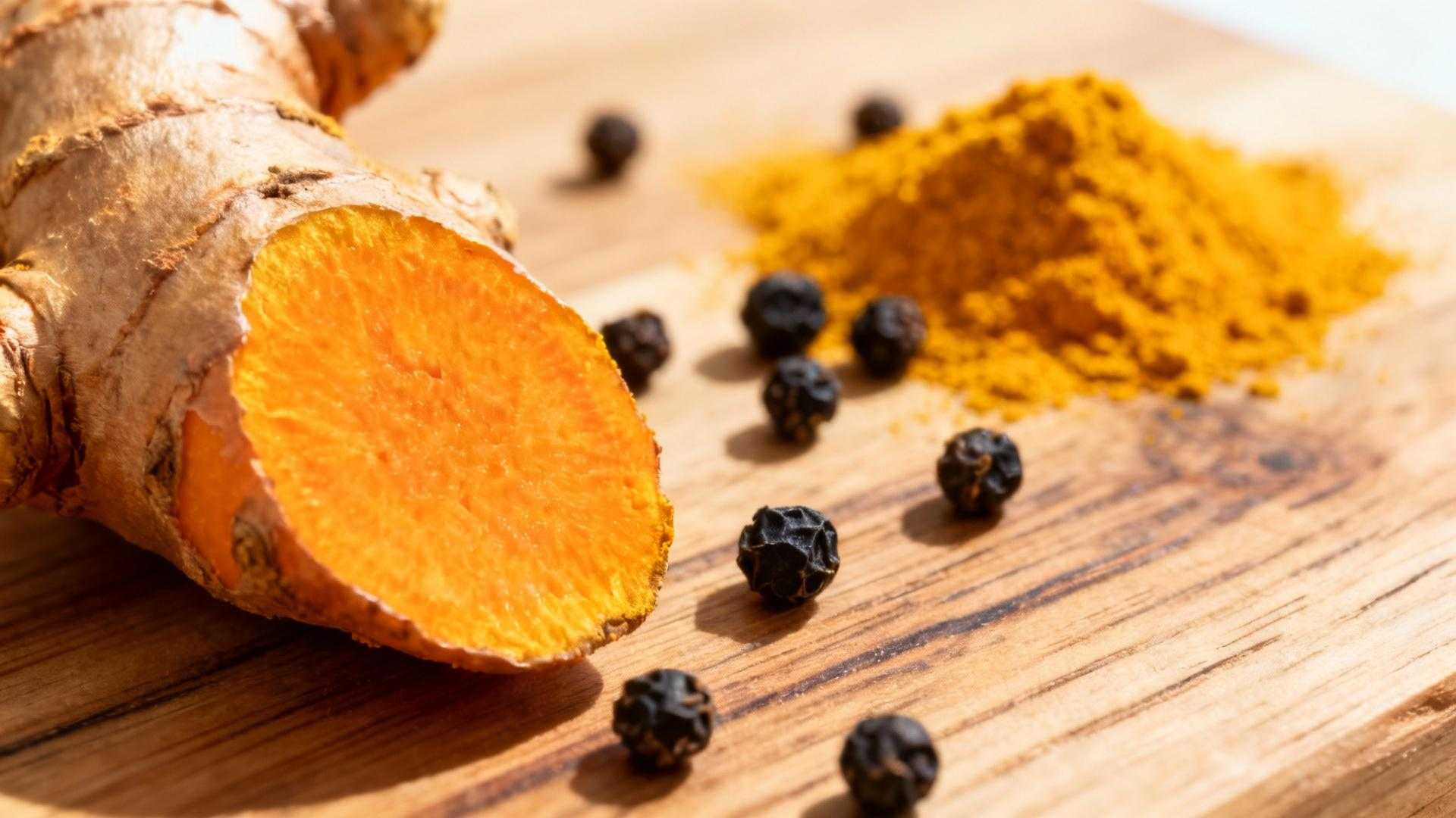 1 cuillère à café de curcuma et 15 grains de poivre noir réduisent l'inflammation en 8 semaines
