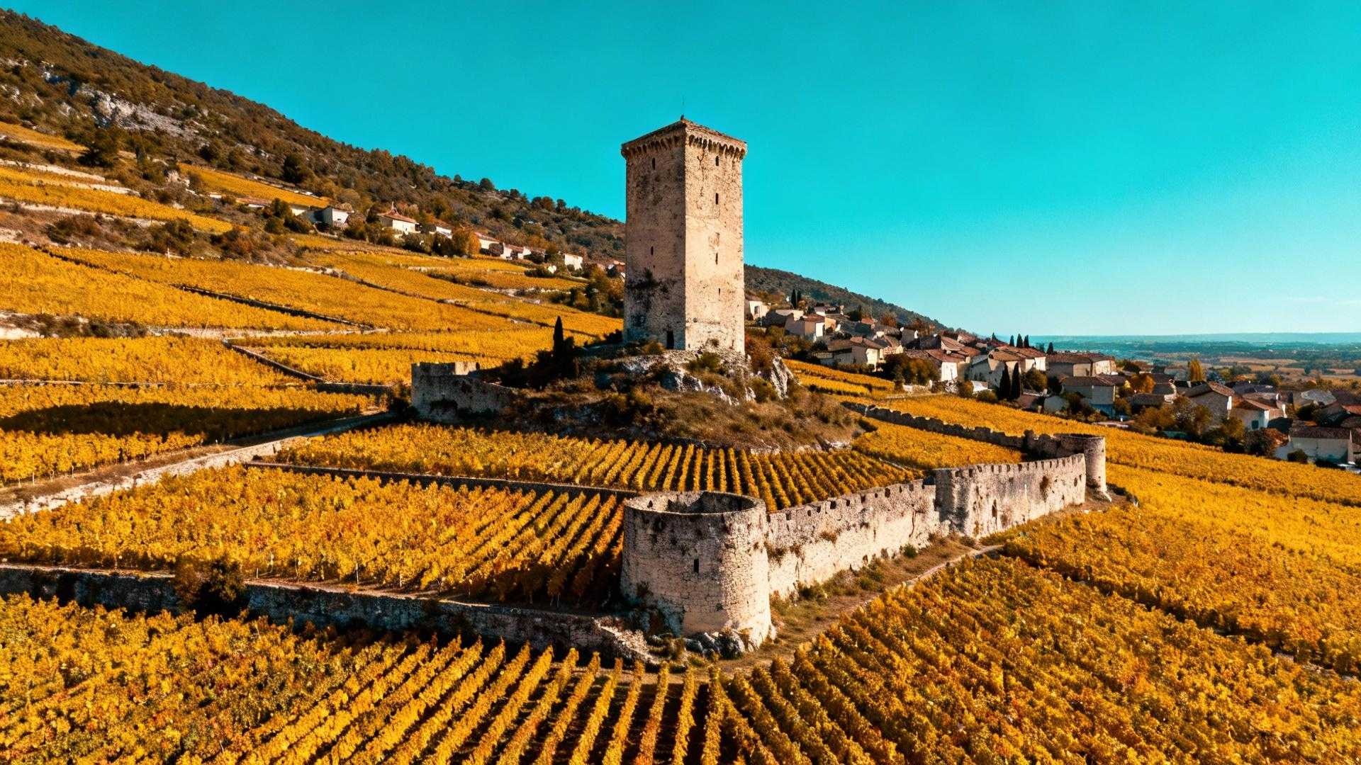 Ce donjon templier de 18,5 mètres émerge des vignes à 5 km de Vaison-la-Romaine
