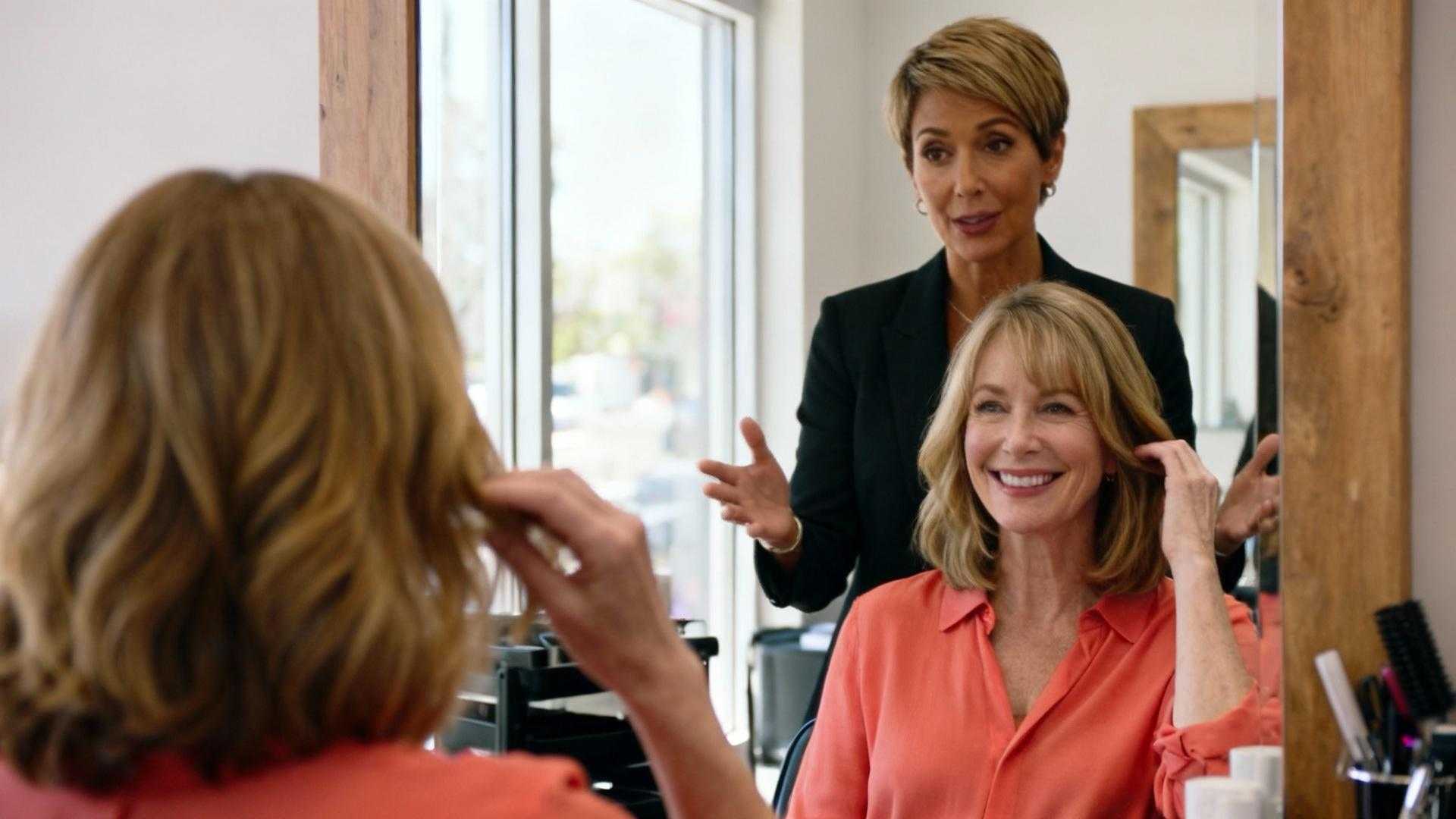 Cette coupe dégradée de 2 cm encadre le visage comme un lifting naturel
