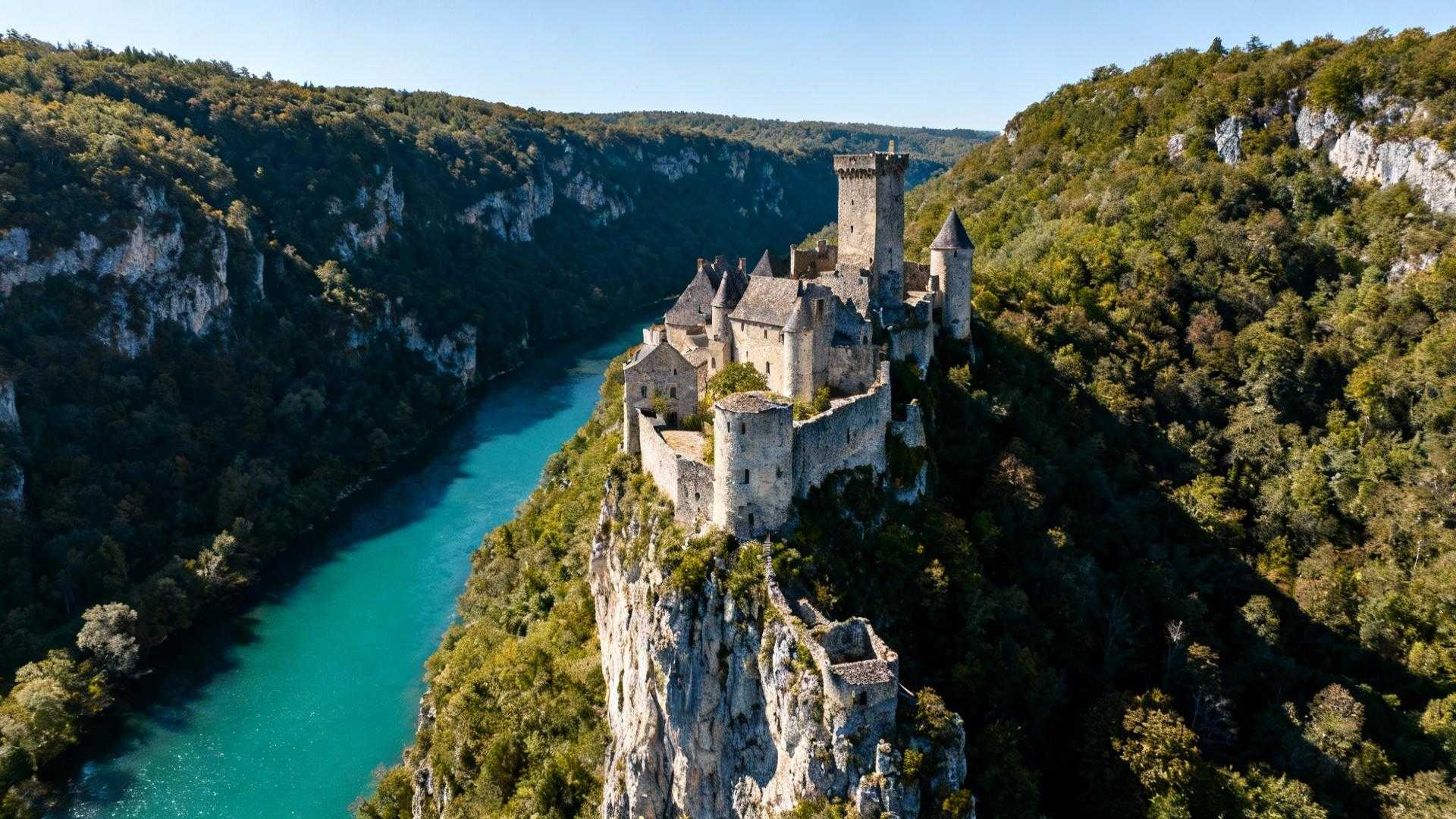 Un castrum de 2 000 ans restauré par un seul homme pendant 6 ans à 87 mètres au-dessus de la Sioule
