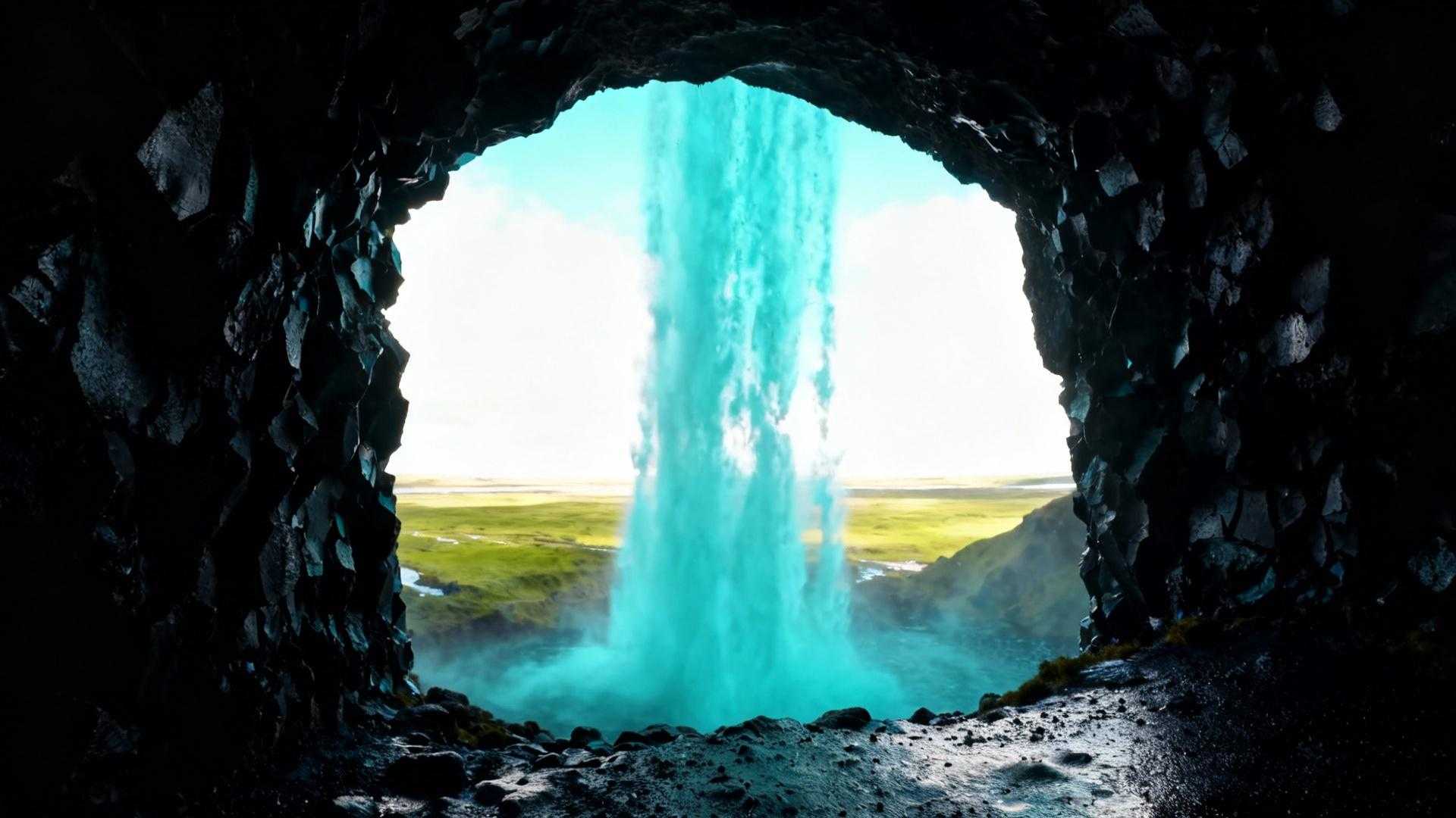 Cette cascade de 60 mètres permet de marcher derrière le rideau d'eau pour 6 €
