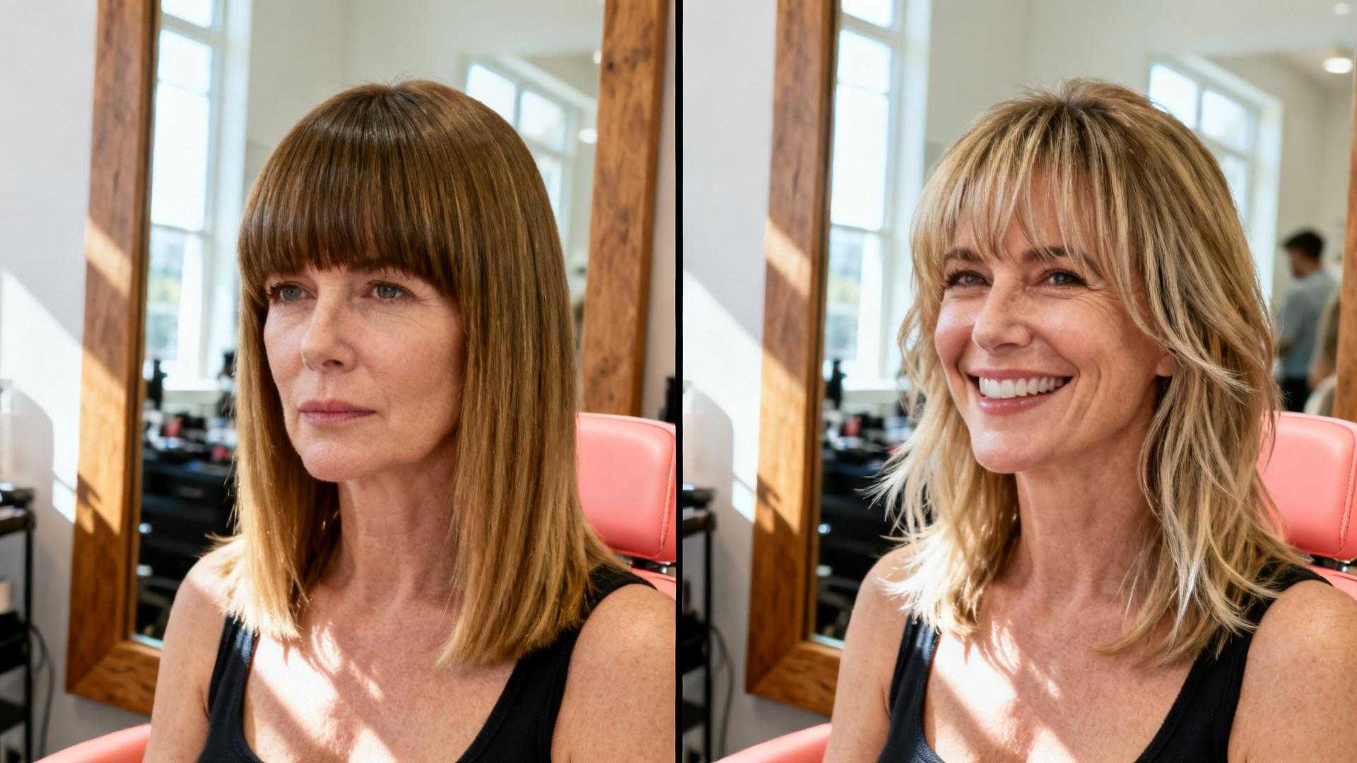 À 53 ans, j'ai testé la frange effilée : le changement le plus flatteur
