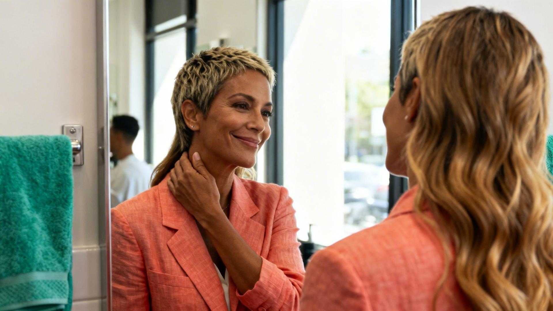 Le carré court effilé sculpte 4 zones de votre visage en 3 minutes