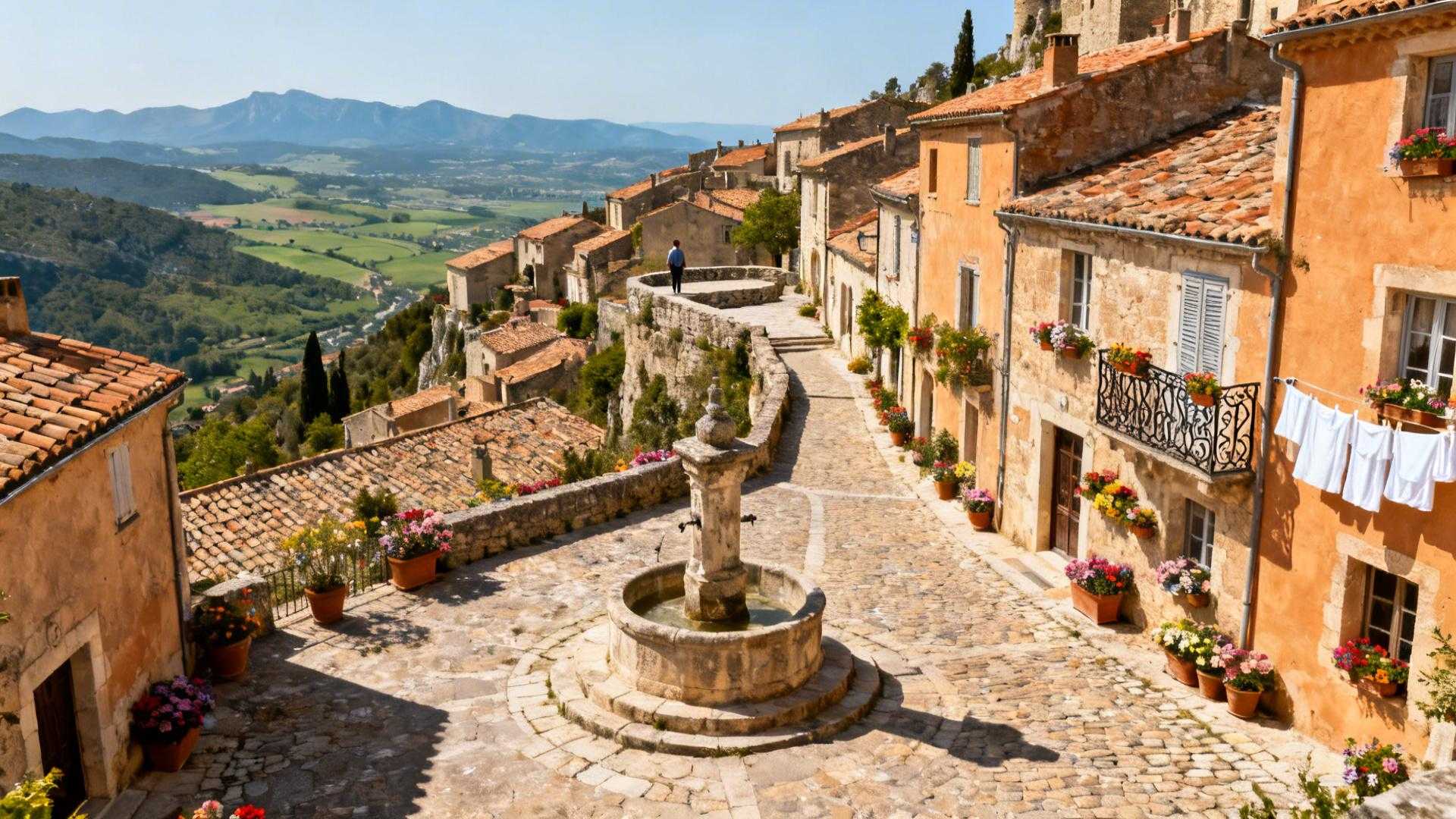 Ce village de 400 âmes garde huit fontaines et un moulin du XVIIe siècle