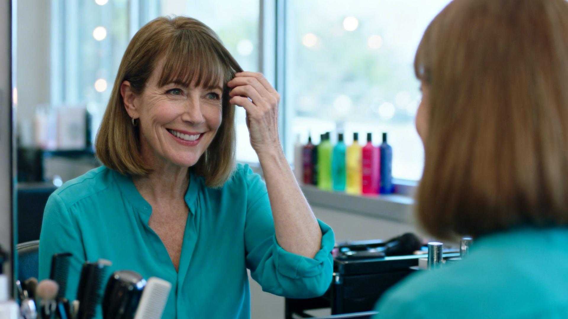 Cette frange latérale sculpte 4 zones de votre visage en 2 minutes