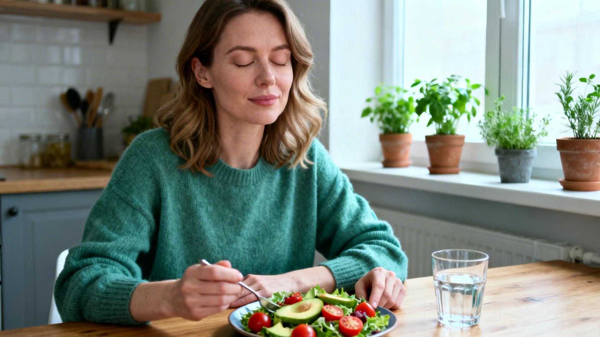 Manger lentement réduit 30% de calories : 3 pauses de 30 secondes suffisent