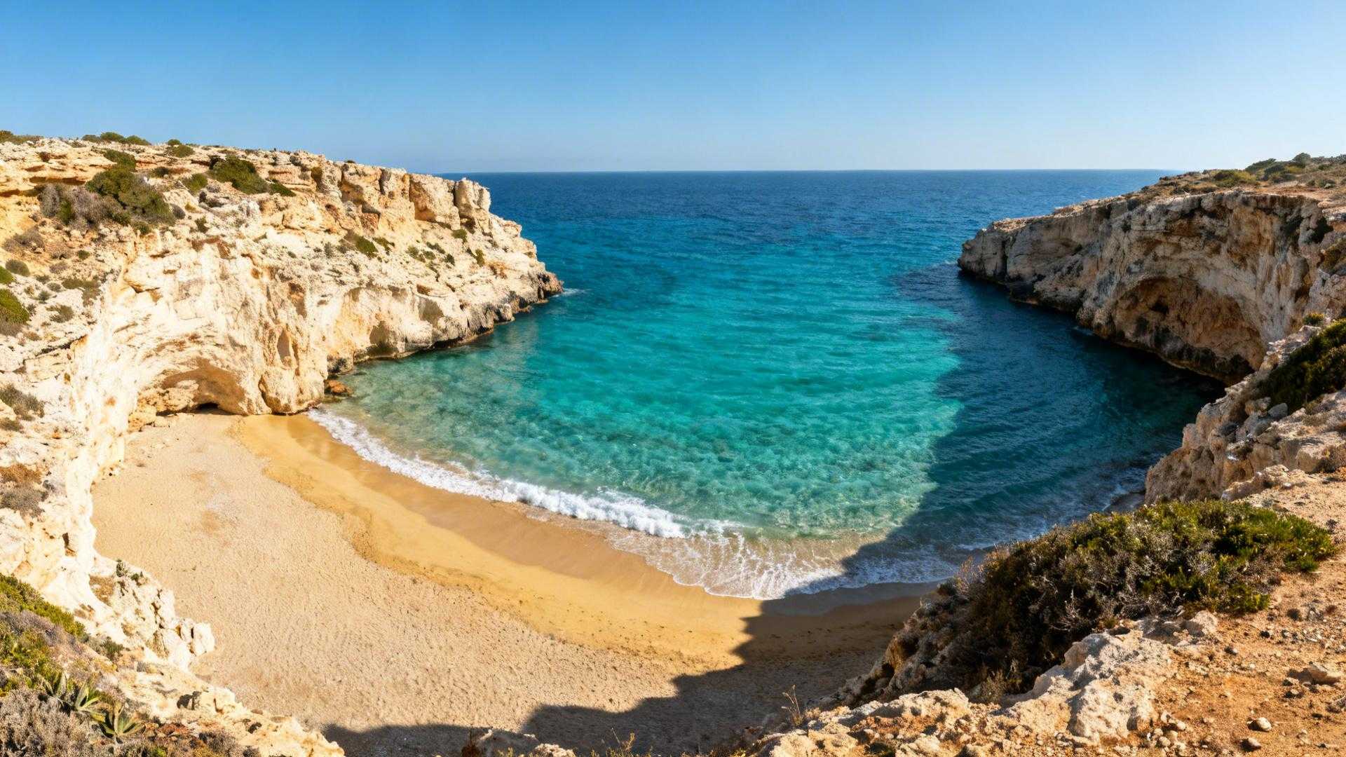 Konnos Bay coûte 74 € la nuit quand Santorin facture 180 € pour le même sable