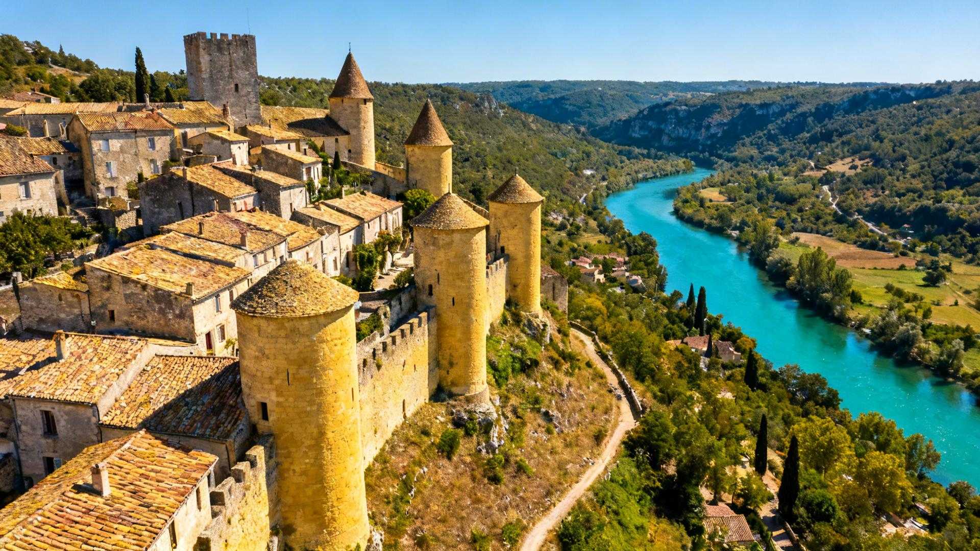 Ce village de 2 315 habitants garde six tours médiévales debout depuis 1340