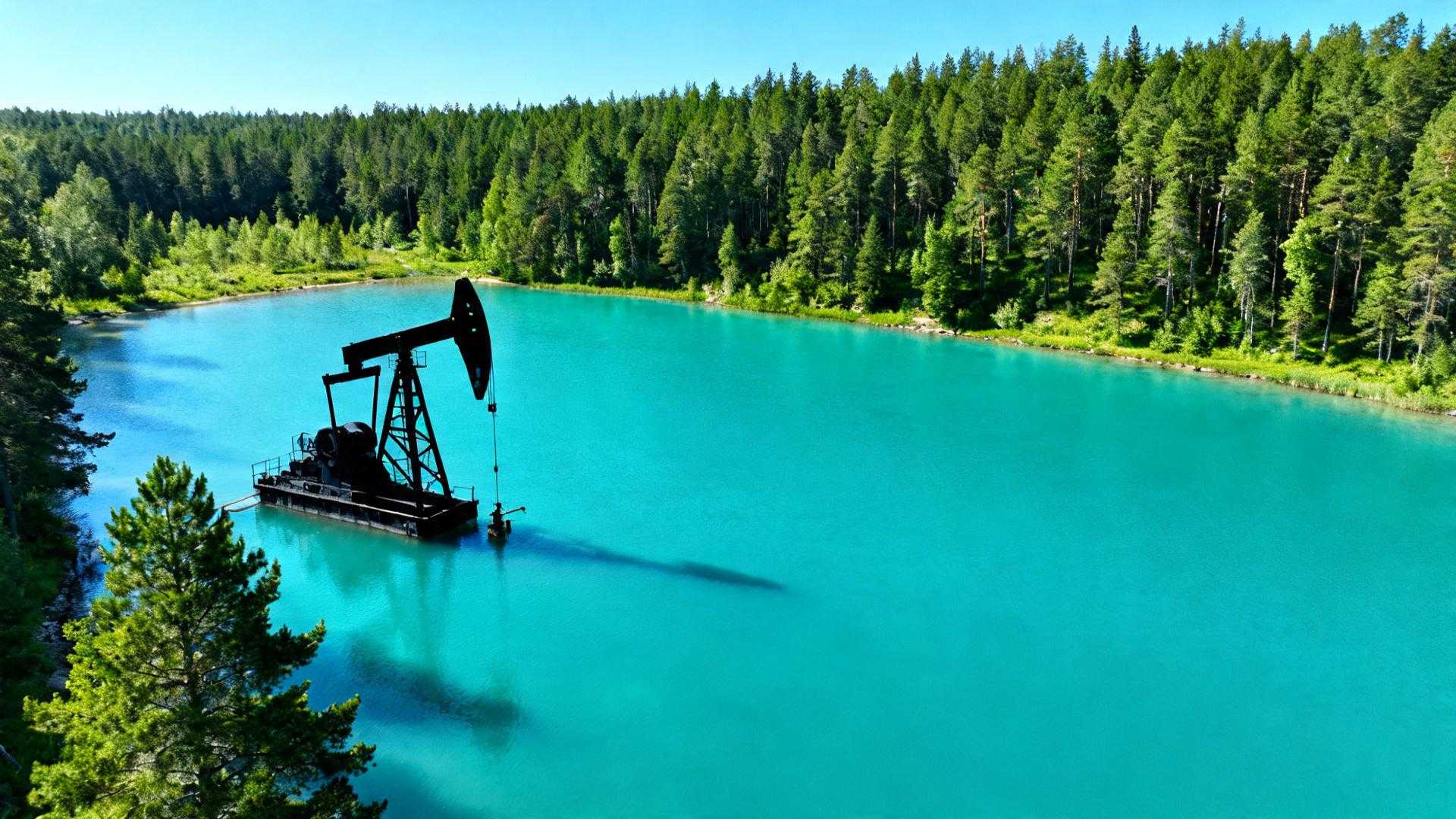 Ce lac landais de 3 540 hectares cache des puits de pétrole actifs en pleine eau