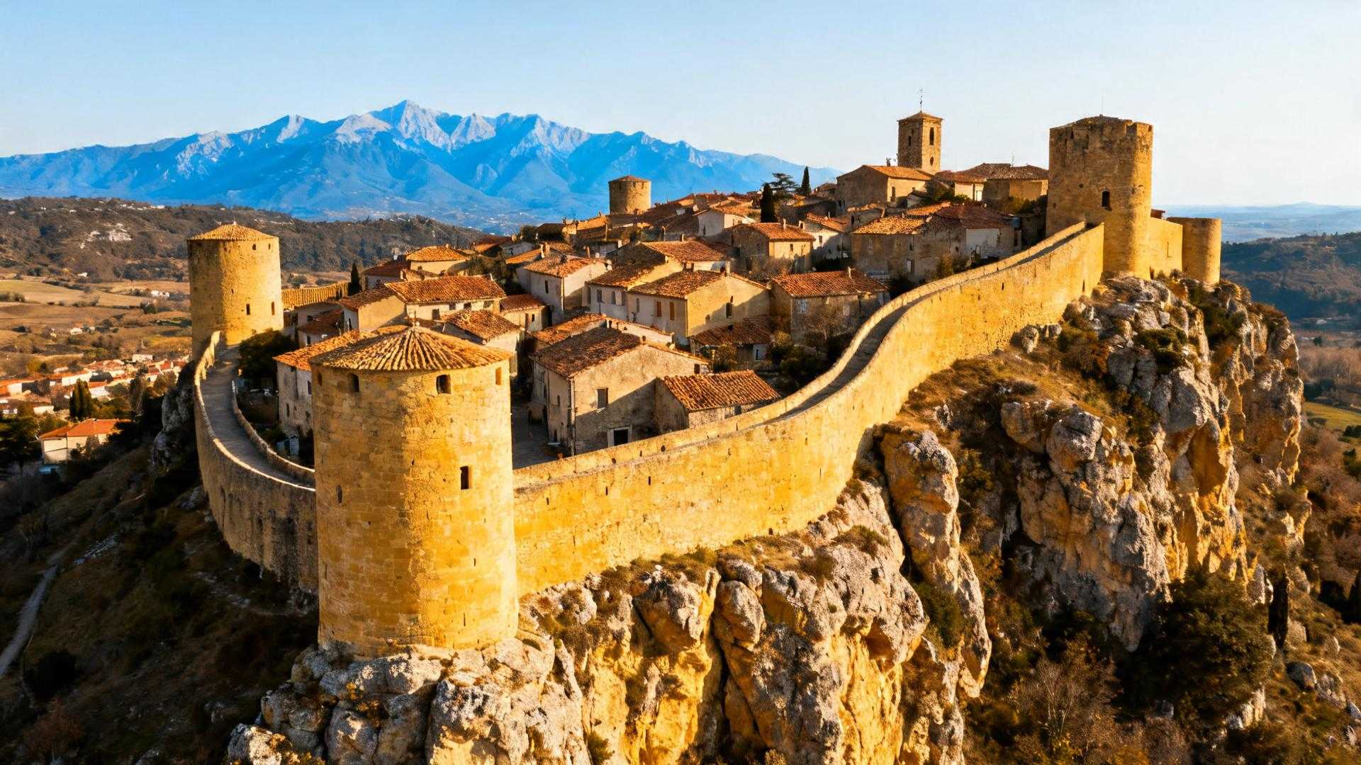 Oubliez Carcassonne – cette ville de 3 665 âmes garde 3,2 km de remparts intacts