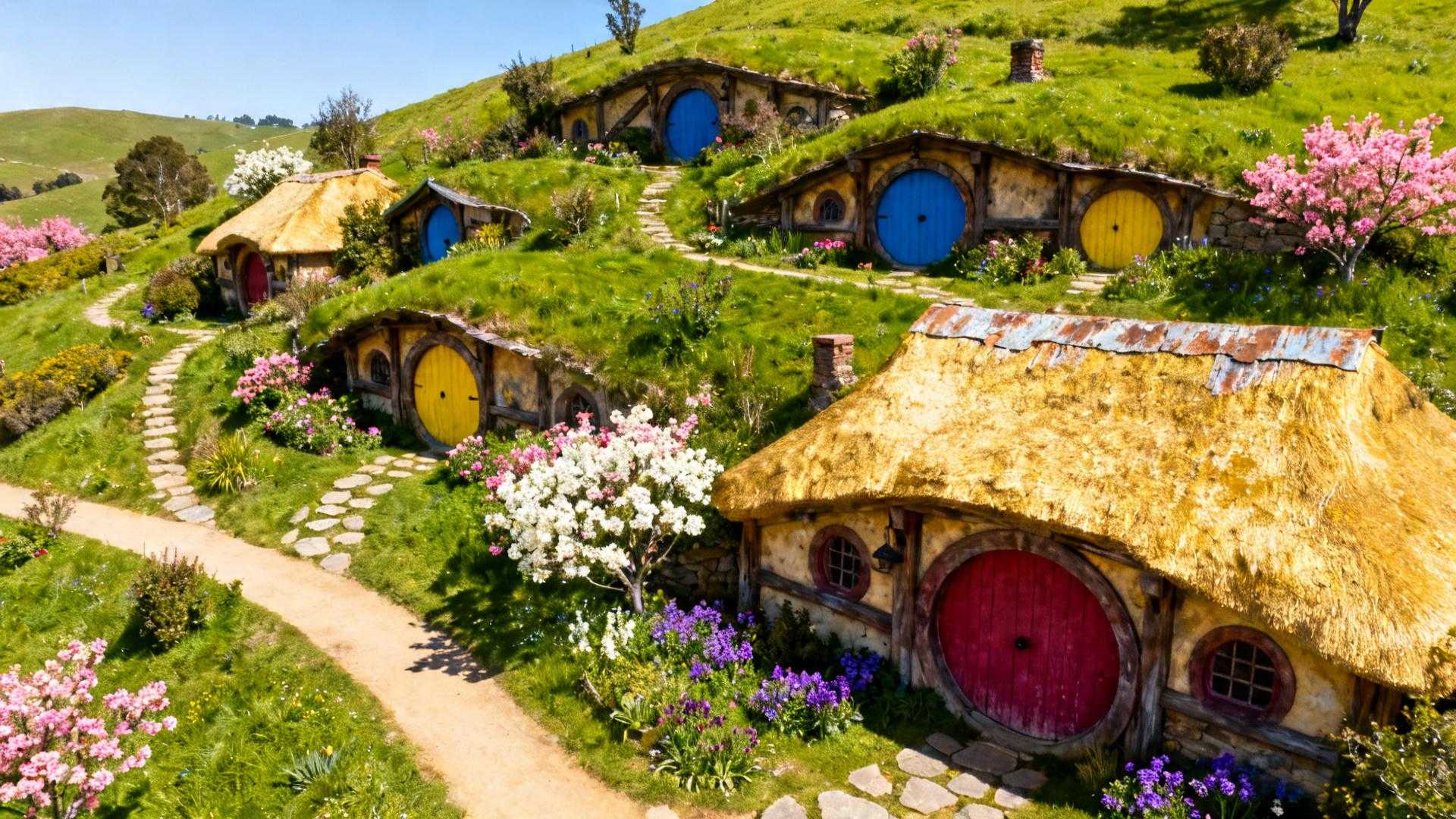 Sur les collines néo-zélandaises, 44 portes rondes gardent un secret que 500 000 visiteurs découvrent chaque année