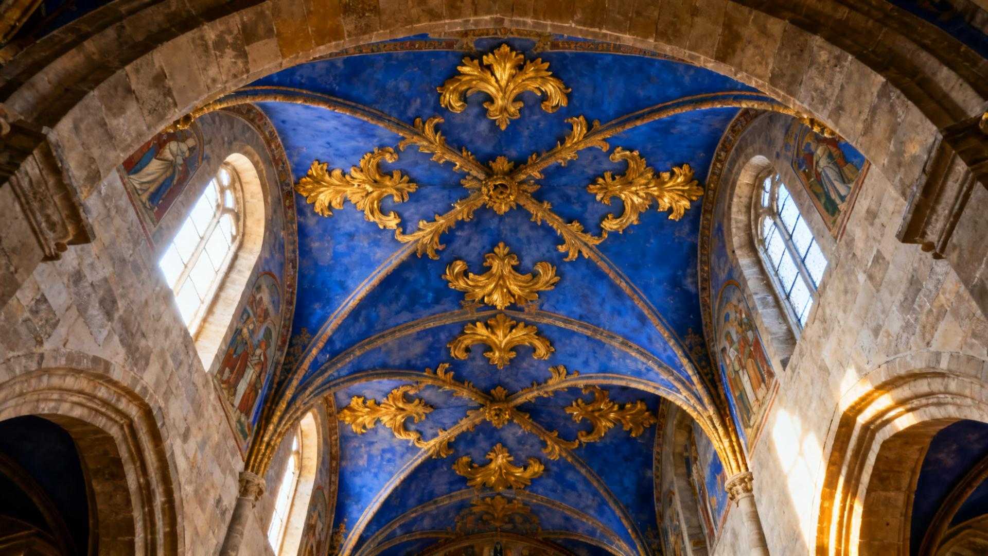 Ce village de 450 âmes cache un plafond bleu du 14ème siècle que personne n'attend