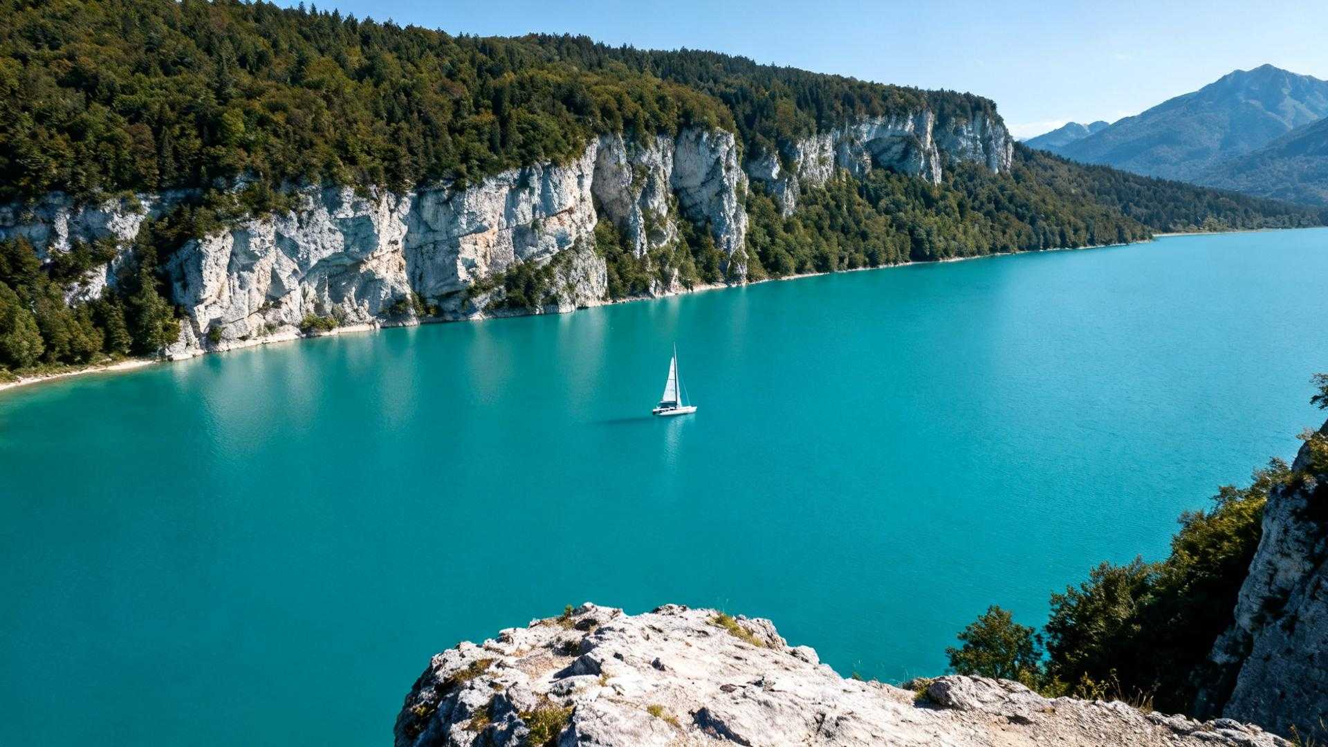 Ce lac de 35 km coûte 60 € la nuit quand Annecy facture 120 €
