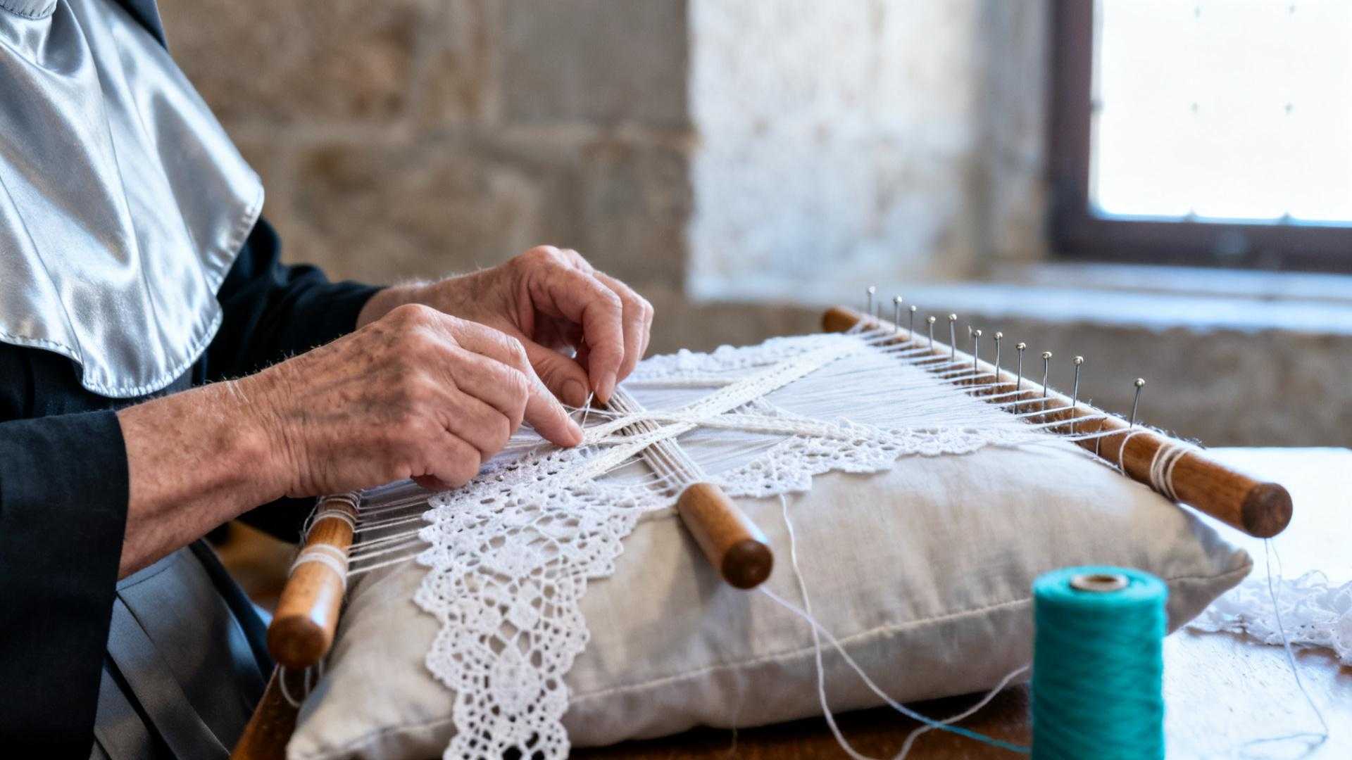 Dans ce monastère d'Argentan, 12 nonnes tissent la dentelle royale que Paris ignore depuis 1665