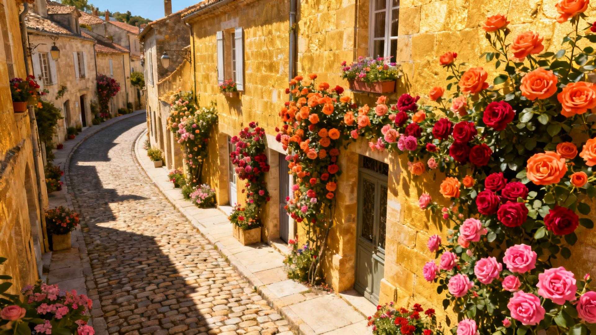 Premier village jardin de France : 1 000 rosiers grimpent dans les ruelles de Chédigny