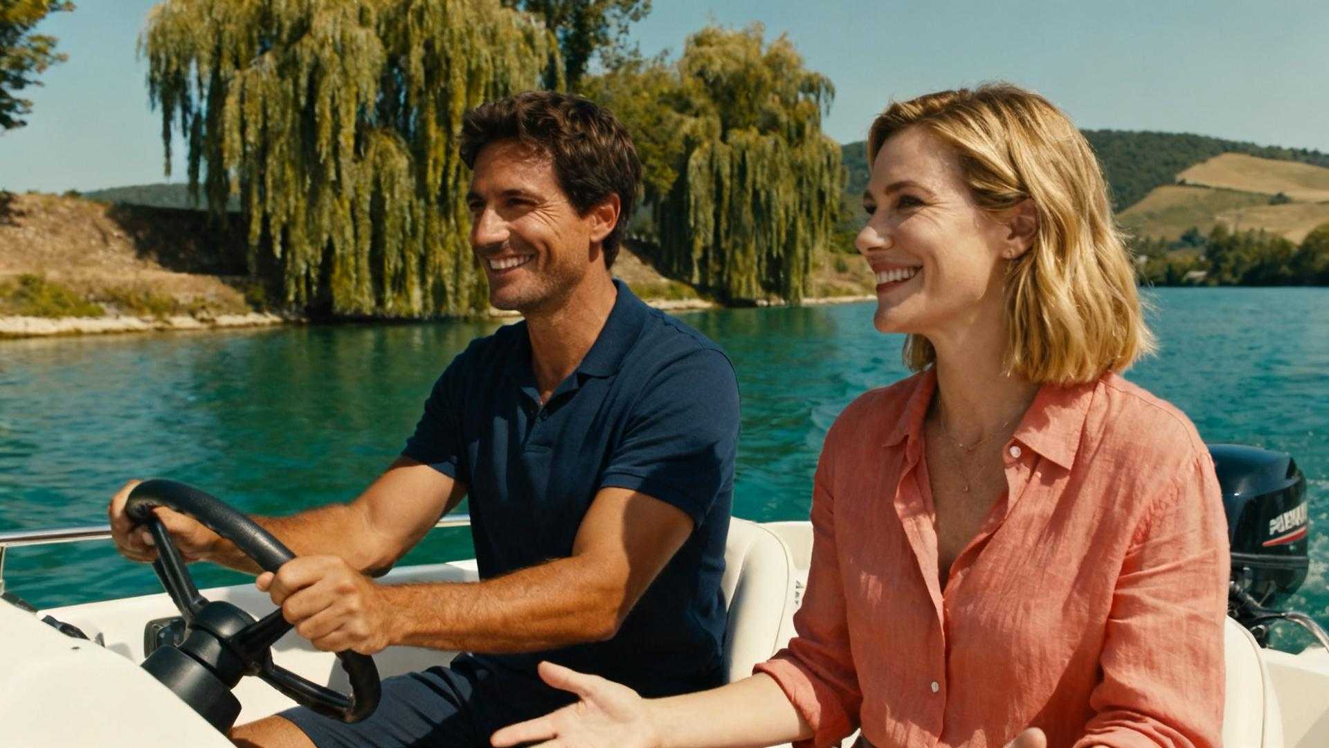 Les touristes font des croisières commentées – les Bourguignons louent une barque à 45 € la journée