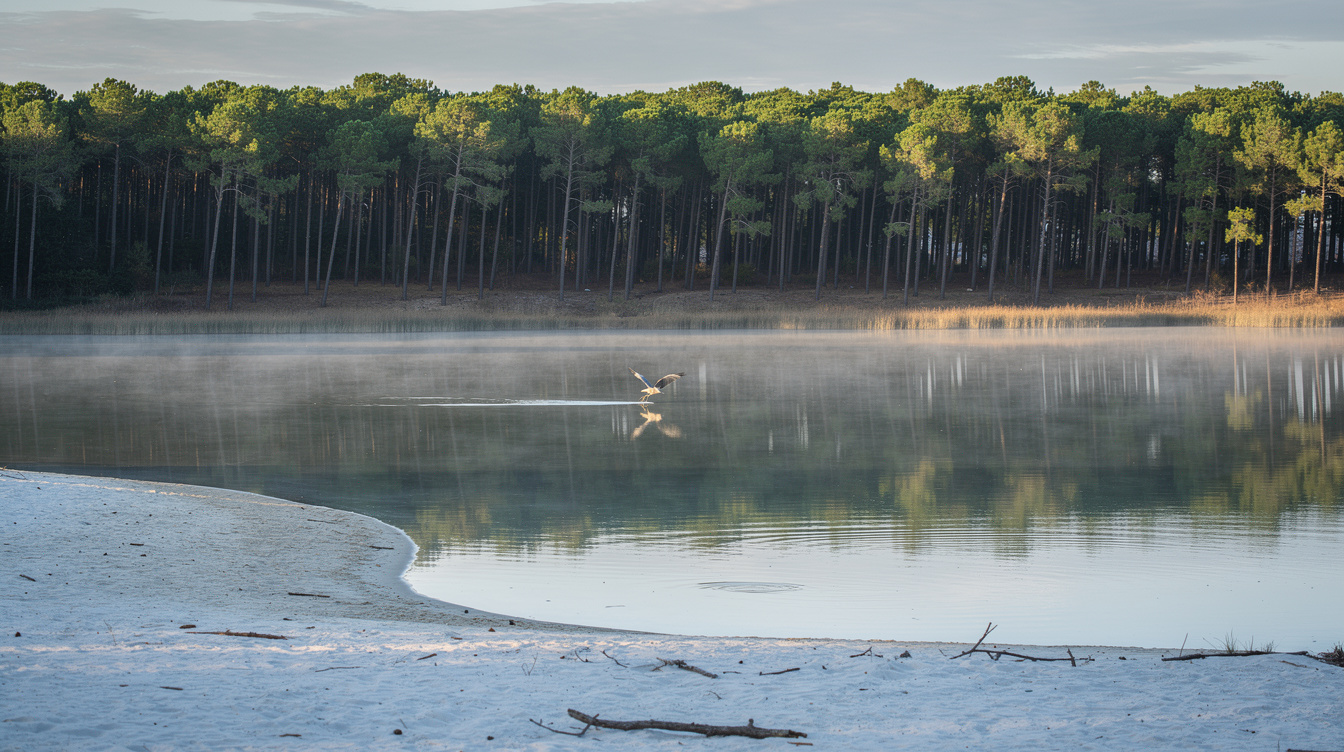 5 600 hectares de sable blanc à 20 km d'Arcachon, et l'eau atteint déjà 21°C en juin