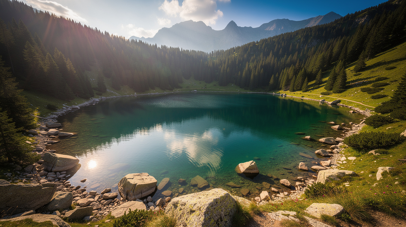 Ce lac vosgien à 1 055 mètres atteint 18°C en juin avant que juillet ne sature ses parkings