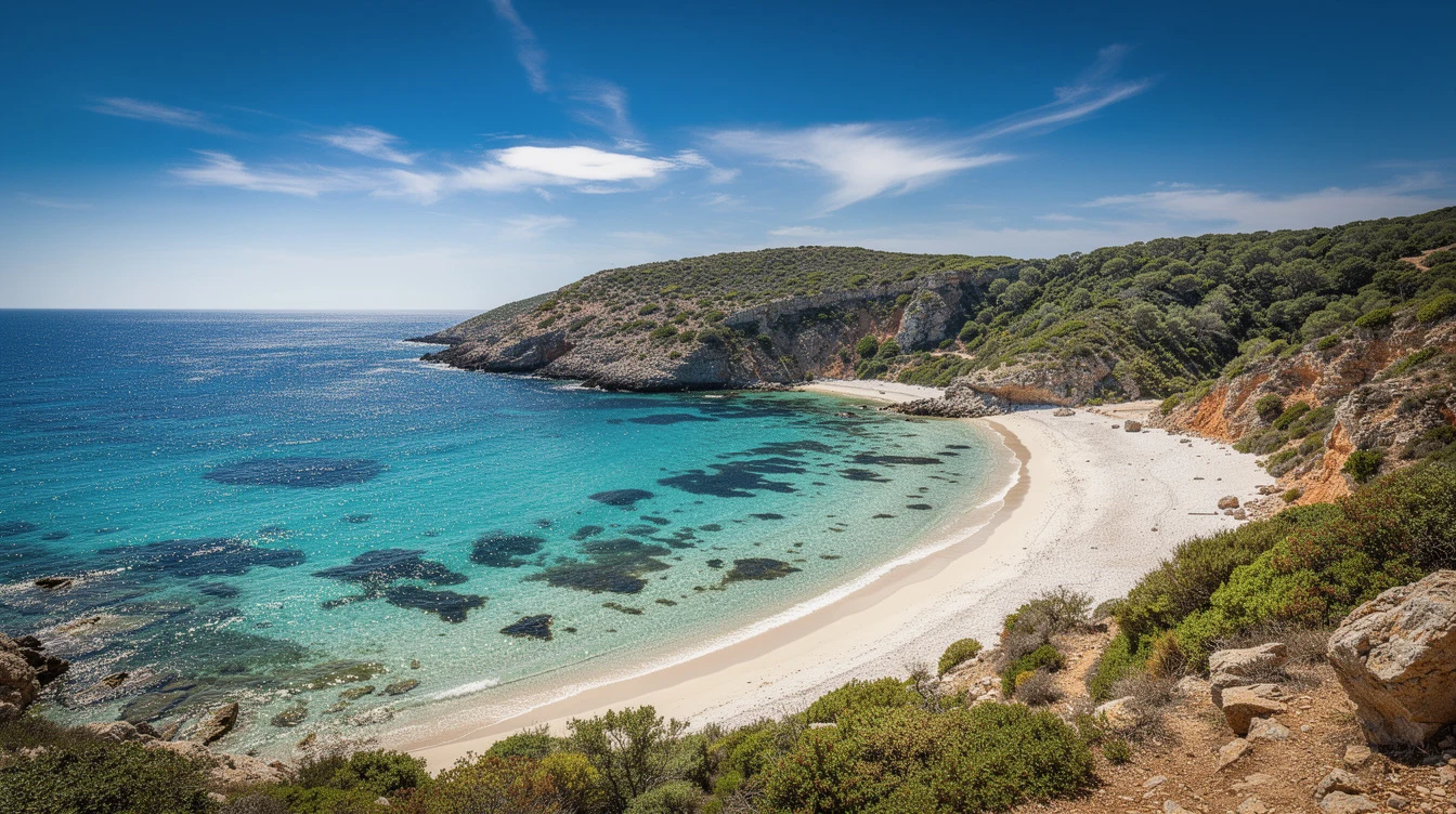 Cette anse de Corse-du-Sud change de visage selon la marée mais garde son eau translucide