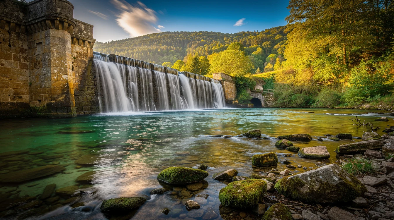 Cette cascade de 13 mètres taille la pierre depuis 1835 dans un paysage de 1 000 étangs