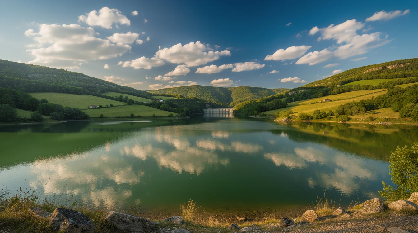 La petite Atlantide lozérienne : ce lac de 2,7 km de large engloutit une commune depuis 45 ans