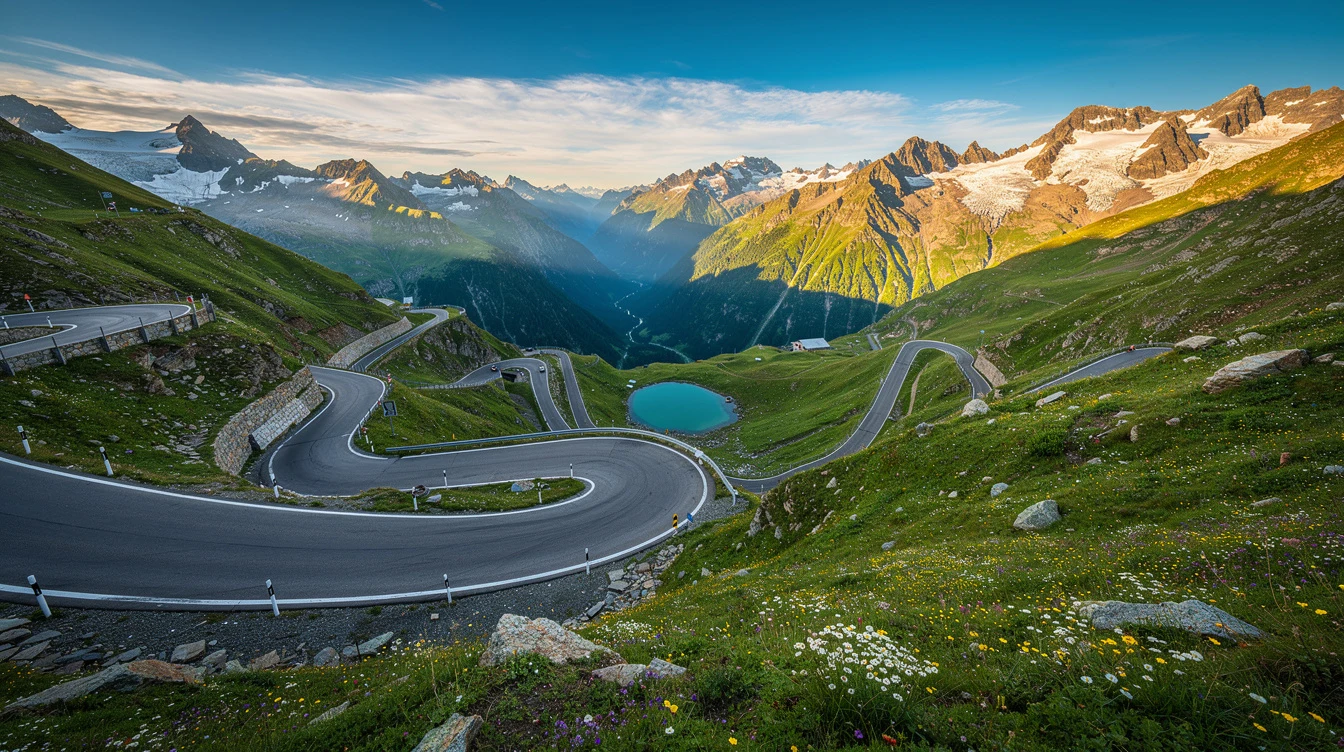 Plus haut que la Bonette, ce col de 2 764 m a coûté 600 ouvriers et 29 km de route à gravir
