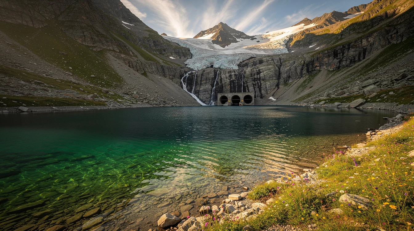 Méconnu des randonneurs du Mont-Blanc, ce lac de 134 m de profondeur change de couleur sous les glaciers