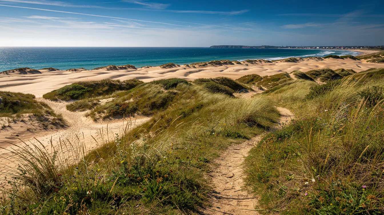À 1h de Lorient, ce village du Morbihan abrite le plus long cordon dunaire de Bretagne, formé il y a 2 500 ans