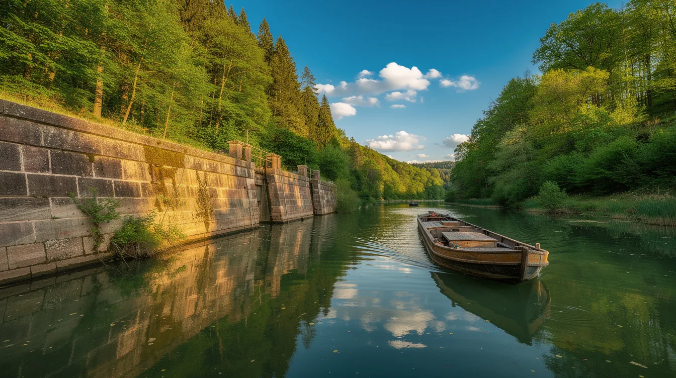 Plus discret que la route des vins, ce canal de Vauban traverse l’Alsace en 20 km