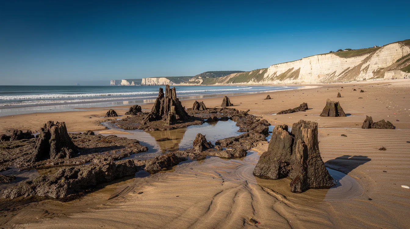 En Normandie, cette plage raconte 10 000 ans d’histoire quand la mer se retire