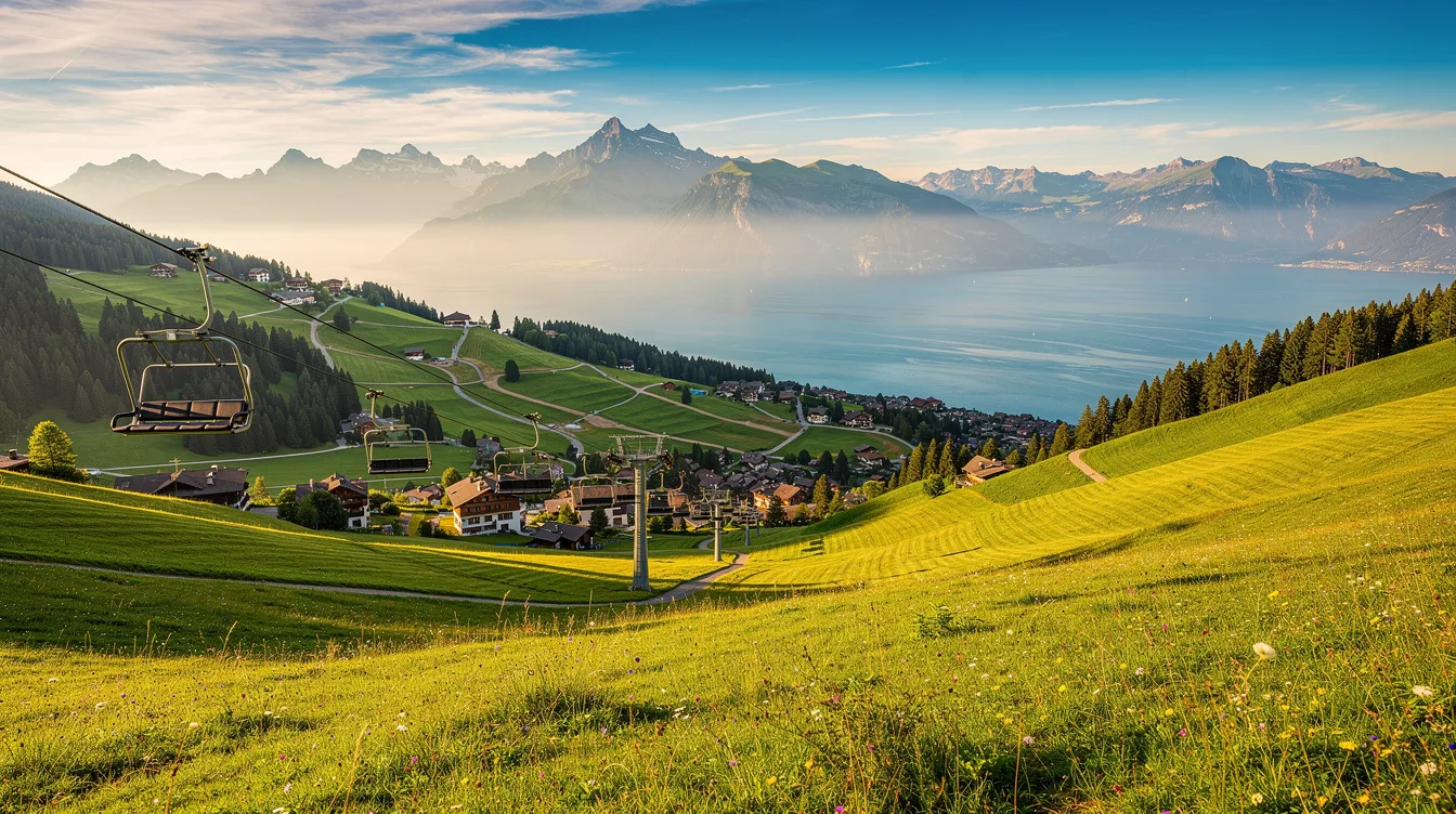 Face au lac Léman, cette station de Haute-Savoie aligne 16 pistes avec vue suisse