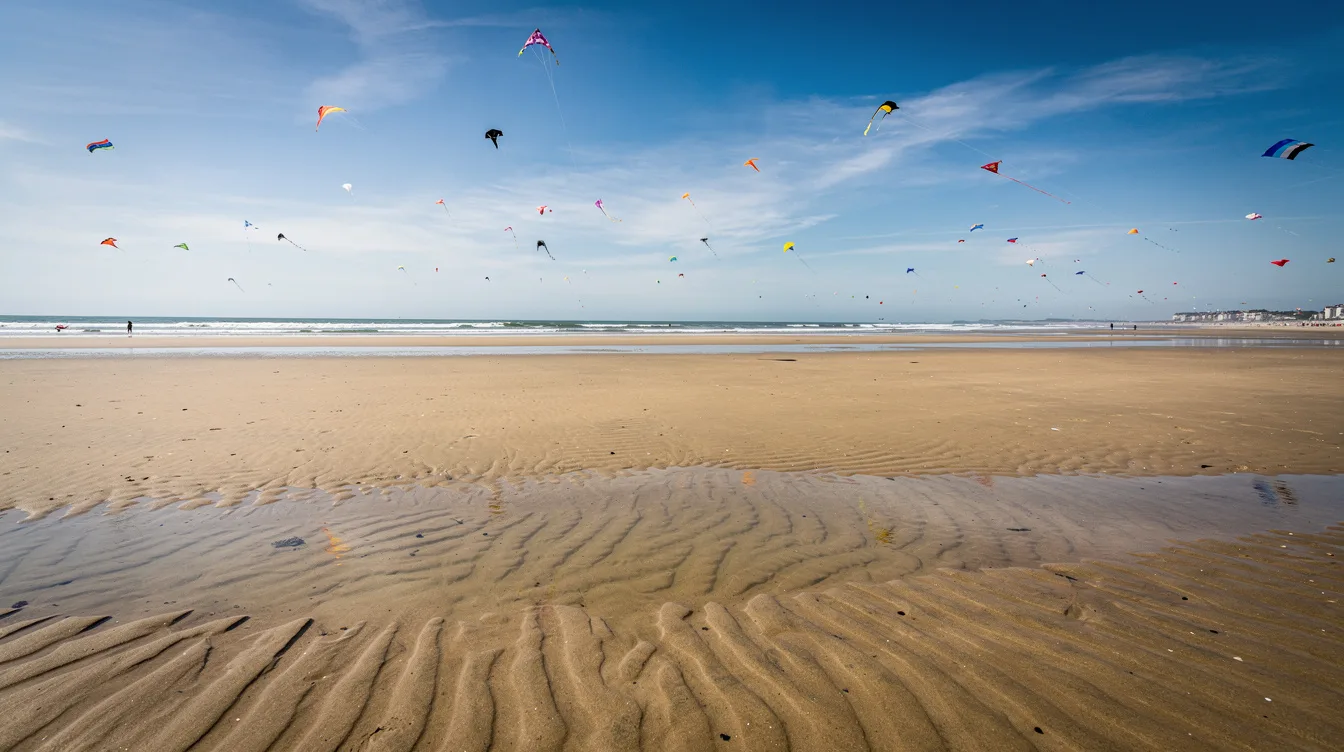 Berck-sur-Mer, grise et venteuse, remplit son ciel avec un festival géant