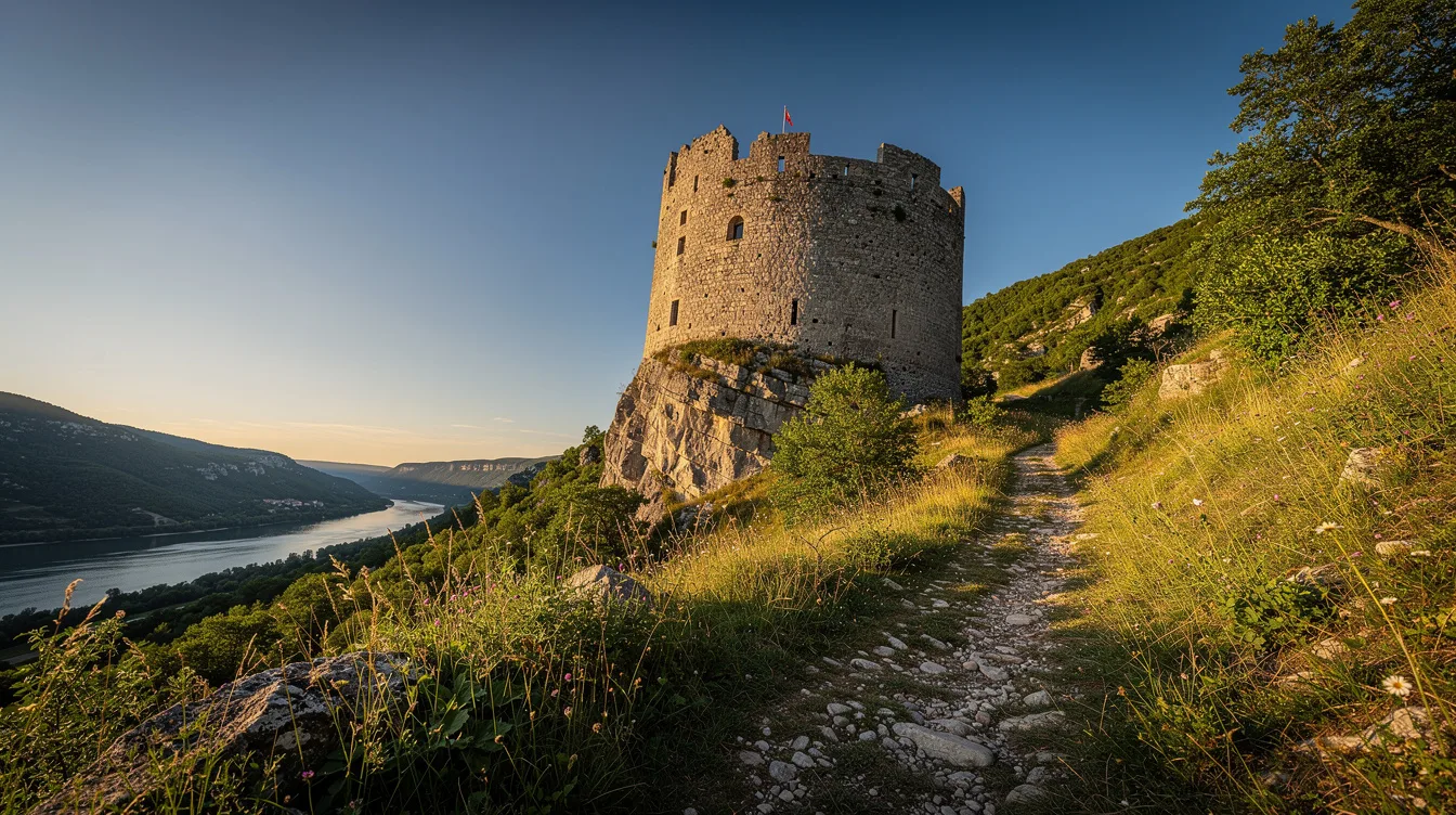 Après un siège royal, cette tour d’Ardèche est restée penchée au-dessus du Rhône