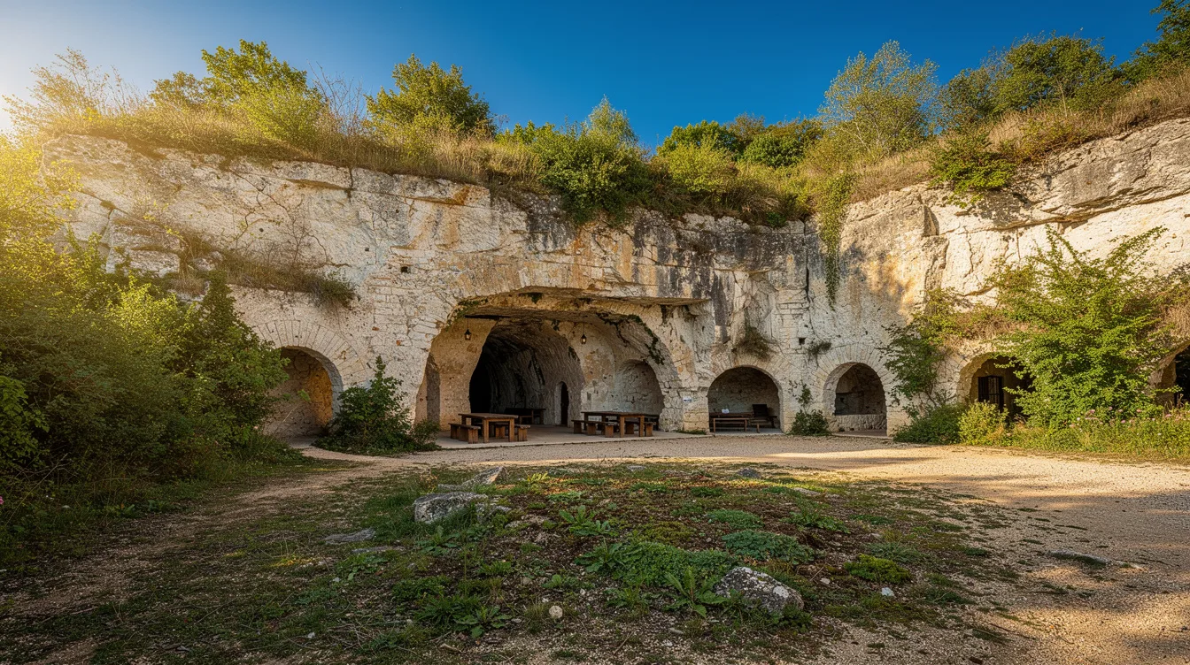 Ancienne galerie-refuge, cette cave troglodyte sert aujourd’hui des fouaces sous la pierre