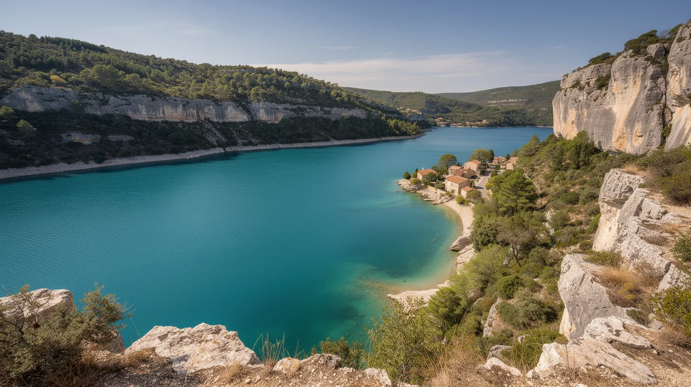 Ce lac né d’un barrage est devenu le grand bain turquoise du Verdon