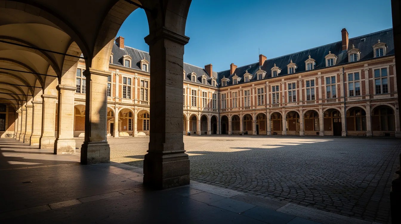Face aux arcades, cette place du XVIIe siècle donne à Charleville des airs de Paris
