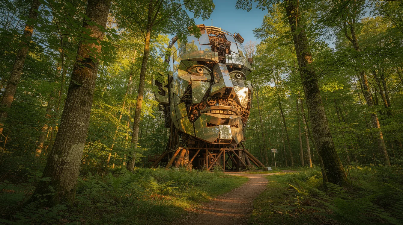 Dans une forêt d’Île-de-France, un monstre de 350 tonnes s’anime sous vos yeux