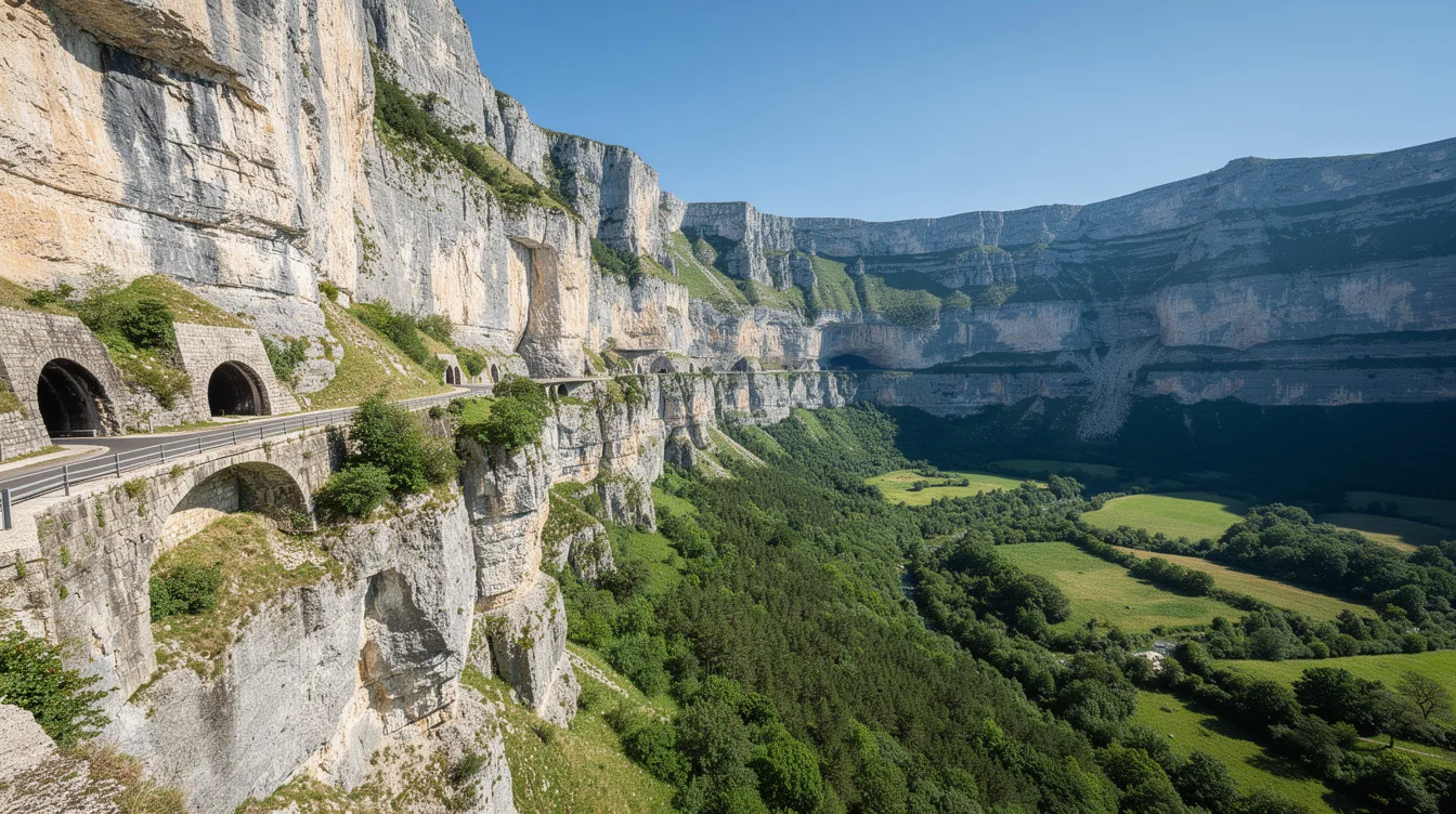 Route en balcon, tunnels dans la roche : ce cirque drômois impose le vertige