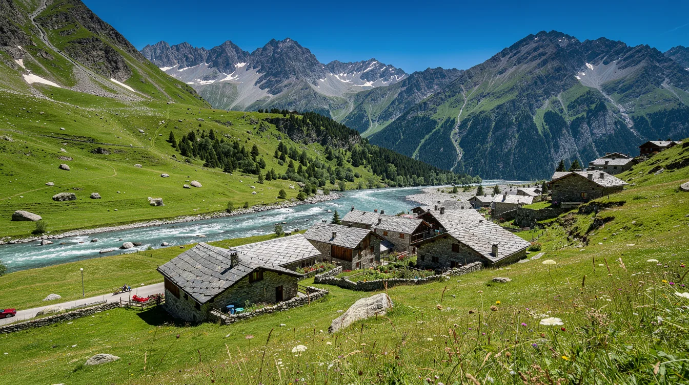 Ce village au pied du col de l’Iseran, entre 1 759 et 3 642 m, une vraie invitation alpine