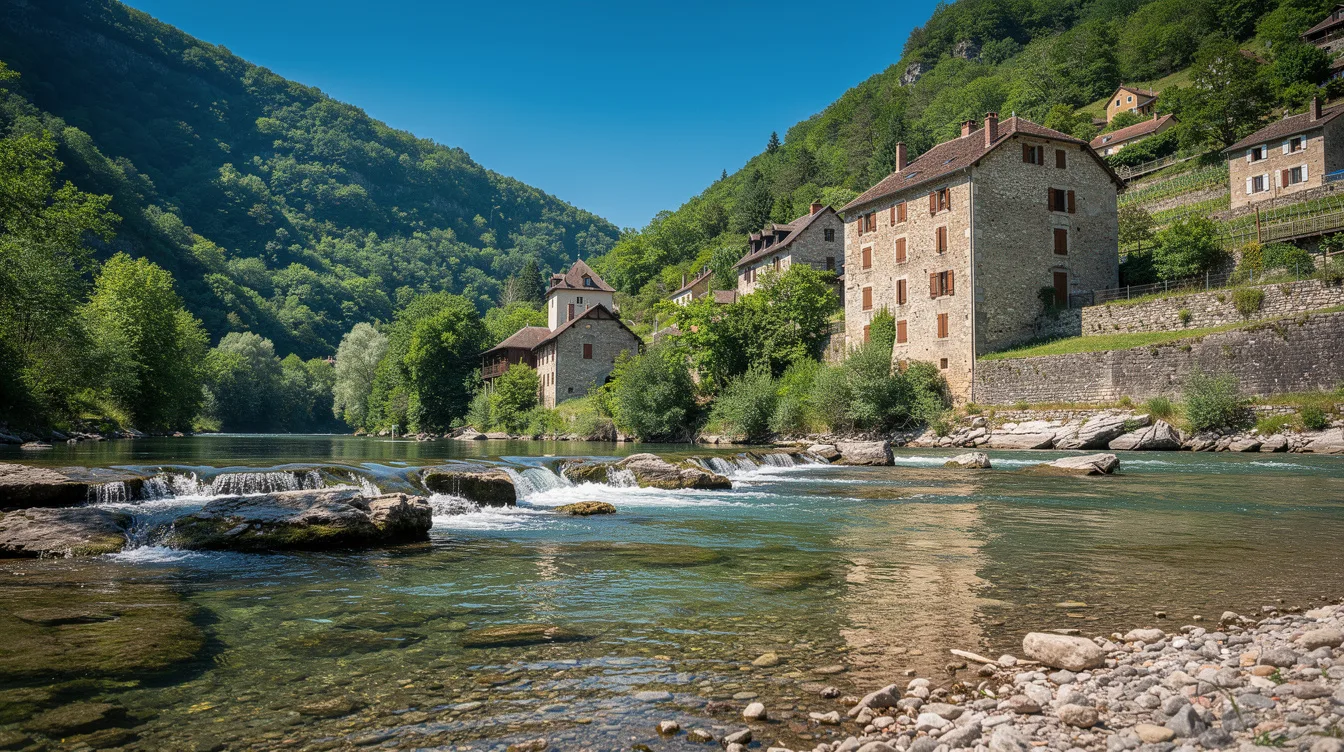 Ce village du Doubs accroche ses maisons vigneronnes à la montagne, aux chutes de la Loue