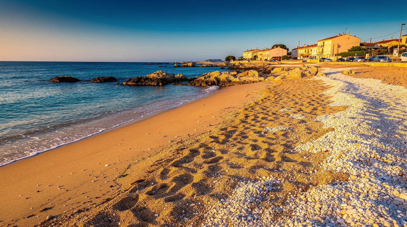 Cette plage de 600 m mêle sable et galets au cœur de la Côte Bleue