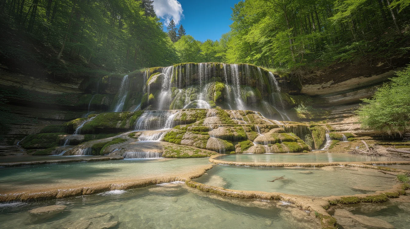 Cette cascade du Jura se reconstruit sans cesse, mais un simple toucher suffit à l’abîmer