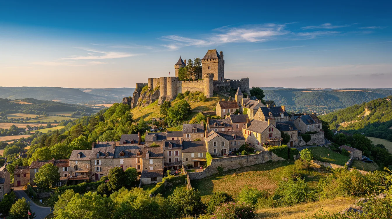 Des archères parmi les plus hautes du monde percent les murs de ce château de l’Aveyron