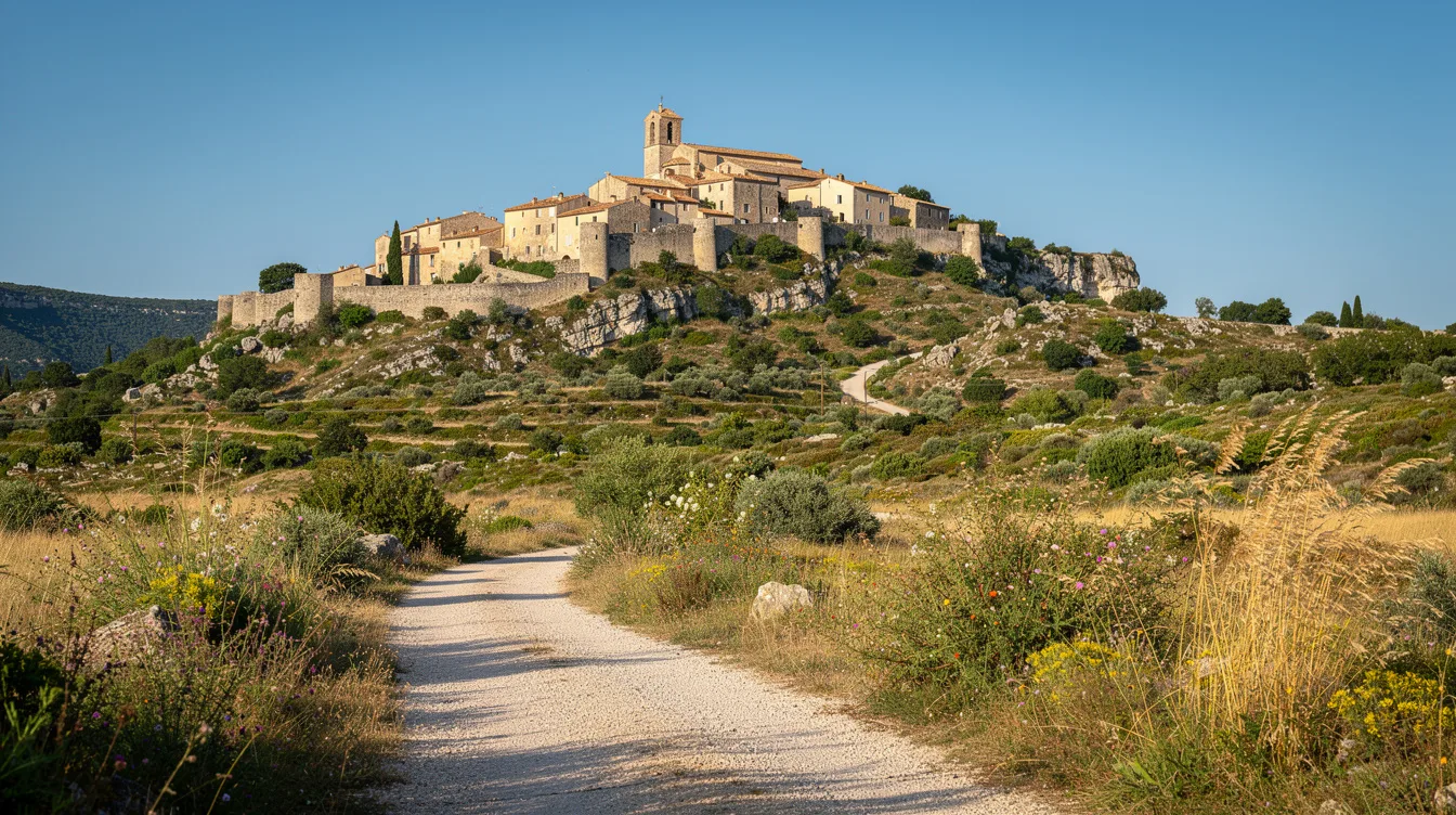 Dans le Gard, Lussan, village médiéval perché parmi les plus beaux de France