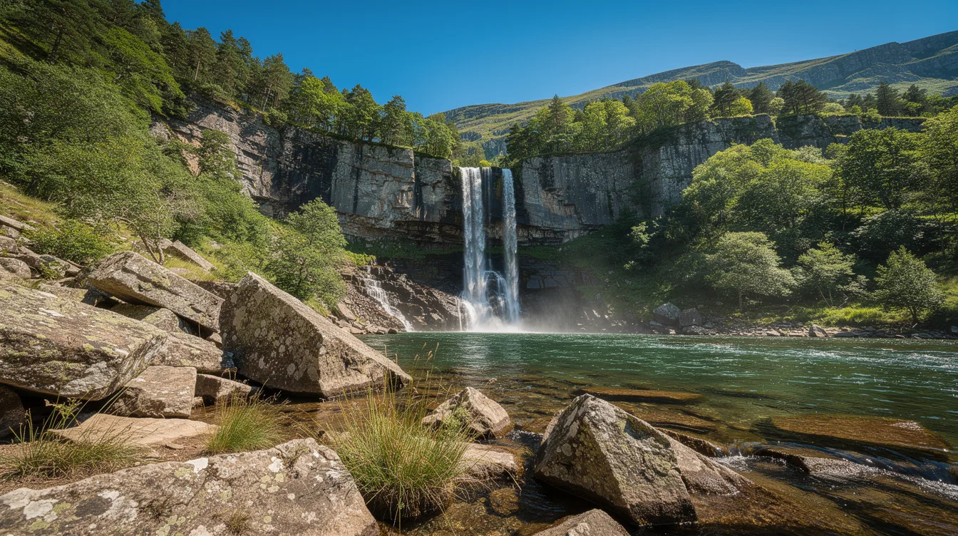 Une chute de 70 mètres et une vasque fraîche attendent les marcheurs en Lozère